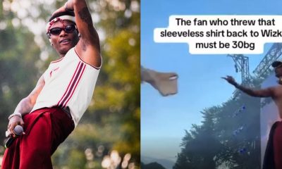 Fan Throws Wizkid Shirt Back