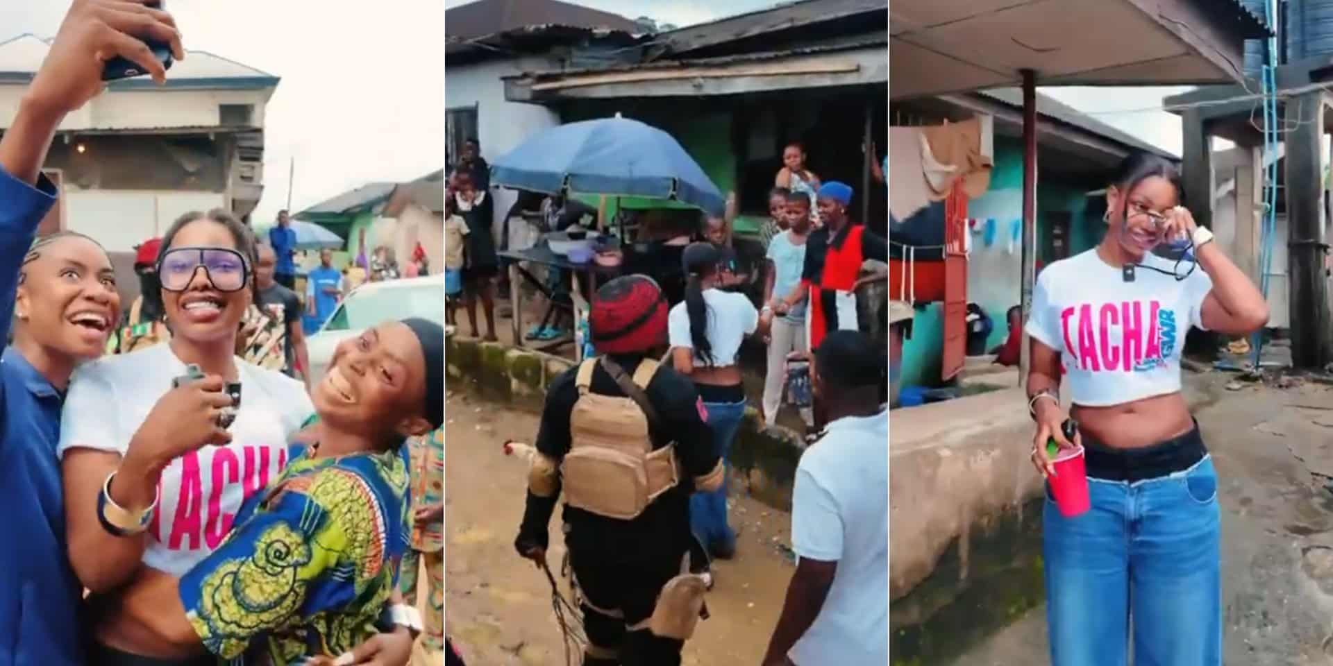 Tacha revisits her childhood home in Port Harcourt