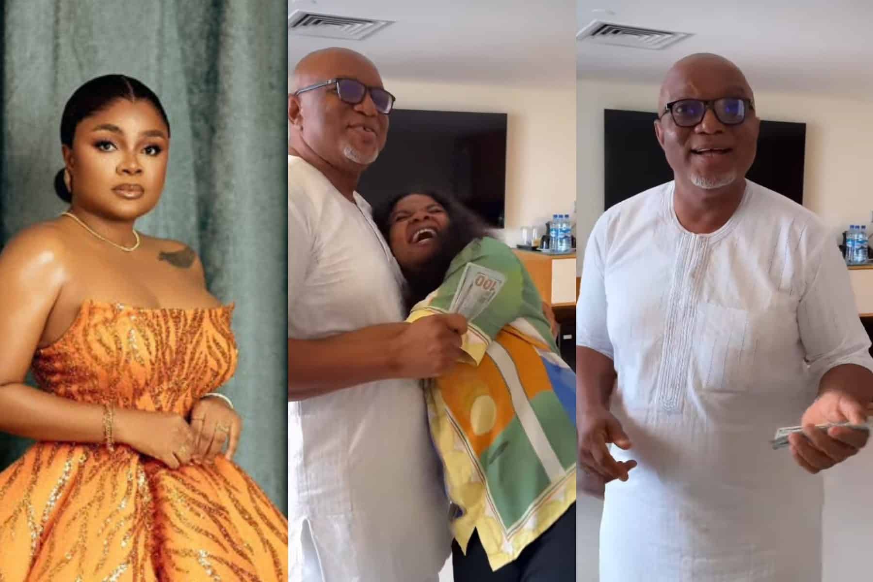 A joyful Bimbo Ademoye Surprise emerged