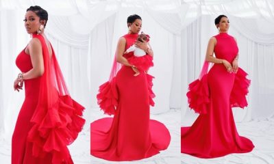 Toke Makinwa Shares First Christmas as a Mother